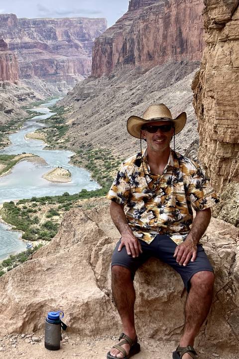Eric above the Colorado River in the Grand Canyon